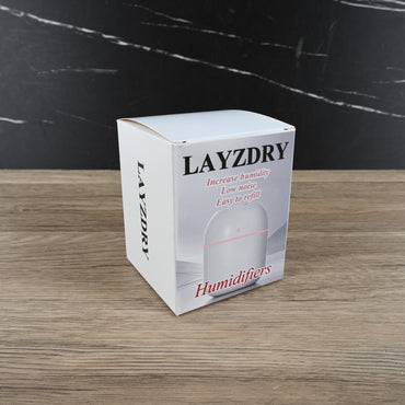 LAYZDRY Mini Humidifier Small Droplet White Compact Quiet for Desk Nightstand Auto Shut Off