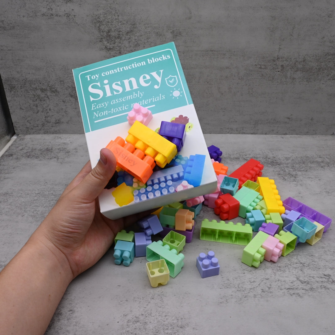 Sisney Educational Toy Construction Blocks Interactive Building Bricks STEM Learning Interlocking Plastic Blocks Set Creative Development Construction Toys