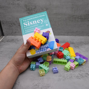 Sisney Educational Toy Construction Blocks Interactive Building Bricks STEM Learning Interlocking Plastic Blocks Set Creative Development Construction Toys