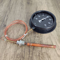 sktoo Pressure-Type Thermometer for Industrial Boilers Mechanical Temperature Gauge with 13-Foot Cable, -40 to +80°