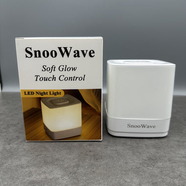 SnooWave Rechargeable LED Night Light Touch Control Bedside Lamp With Smart Dimming Battery Powered Soft Illumination