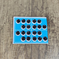 WMWQ Elegant Black Metal Button - 0.4 inch Round, Durable and Stylish