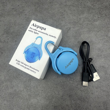 Aicpapa Pet Collar Accessories Safety Lights LED Rechargeable Rotating Clip On Light For Dogs And Cats Waterproof Night Walking Light