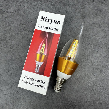 Nixyun Gold LED Candle Bulb Chandelier: Elegant Lamp Bulbs for a Luxurious, Warm Ambiance in Your Home