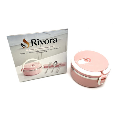Rivora Thermally insulated containers for food Stainless Steel ABS 16Cm Diameter 8Cm Height Advanced Thermal Retention Hot Cold Food Thermally Insulated Containers