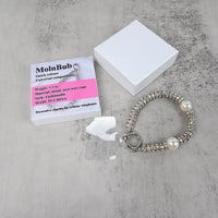 MolnBub Pearl & Crystal Phone Charm Bracelet Decorative Charms for Cell Phones, Elegant Mobile Accessory