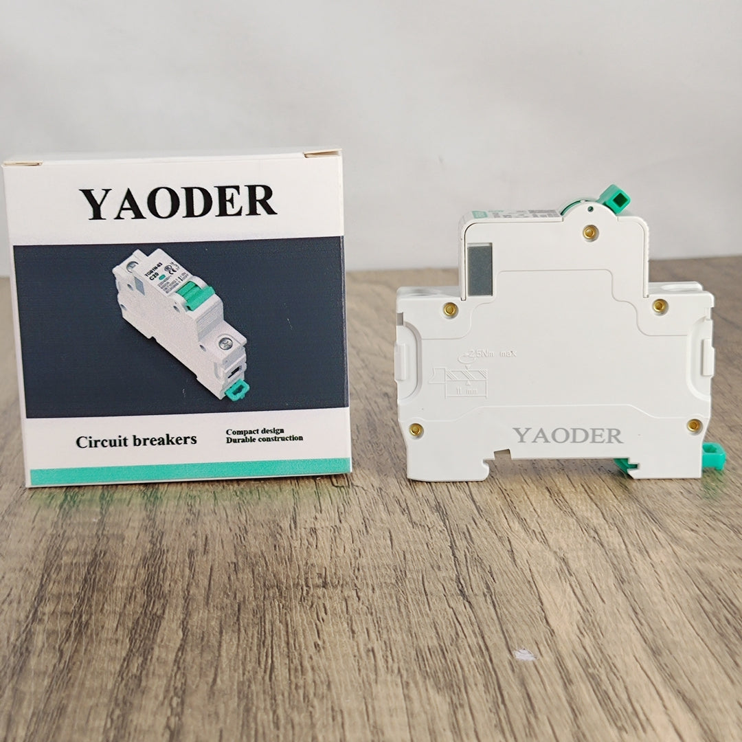 YAODER Compact White Circuit Breakers - Standard Style with Overload