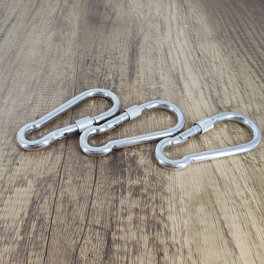 TWSSP Wire rope fittings of metal, namely, {Climbing buckle} - Metal Carabiner #12 with Nut - 3 Pack