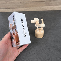 AURAVELION Wood Desktop Statue - Elegant Handcrafted Art Sculpture for Home & Office Decor, Unique Gift for Collectors