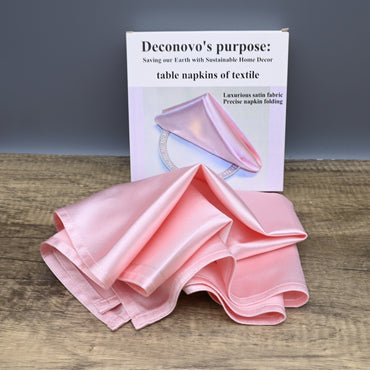 Deconovo's purpose: Saving our Earth with Sustainable Home Decor Luxury Table Napkins of Textile - Premium Satin Woven Cloth Napkins for Elegant Dining, Wedding, Restaurant & Home Decoration