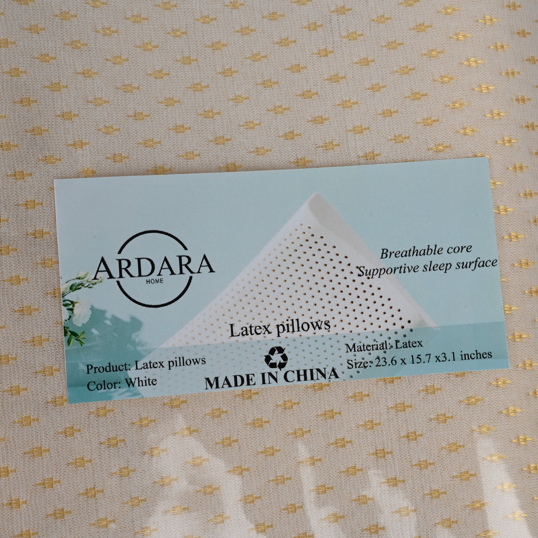ARDARA HOME Premium Natural Latex Pillow Ergonomic Cervical Support Memory Foam Pillows for Sleeping