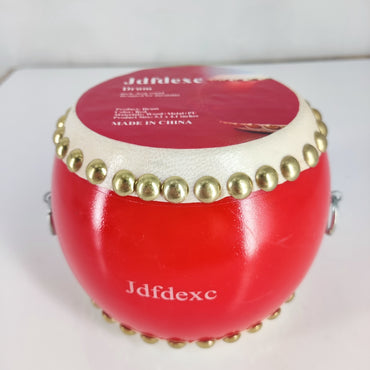 Jdfdexc Compact Red Wooden Drum - Perfect for Small Spaces and Kids