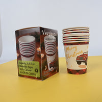 Vecphsms Eco-Friendly Disposable Paper Cups Biodegradable Cardboard Cups for Hot & Cold Drinks