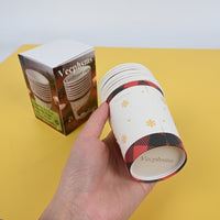 Vecphsms Eco-Friendly Disposable Paper Cups Biodegradable Cardboard Cups for Hot & Cold Drinks