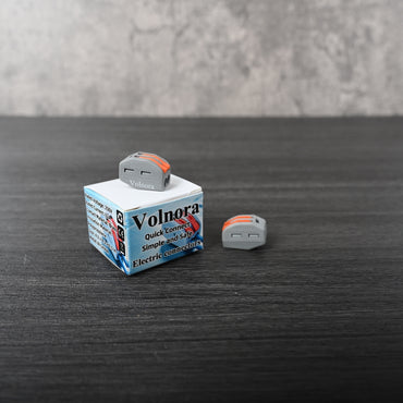 Volnora Electric Connectors Plug In Quick Wire Connectors 2 In 2 Out Terminal Block for Soft and Hard Wiring Universal Butt Splice