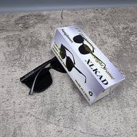 XLKAD Fashion Black Unisex Sunglasses Sleek Versatile UV Protection Contemporary Style