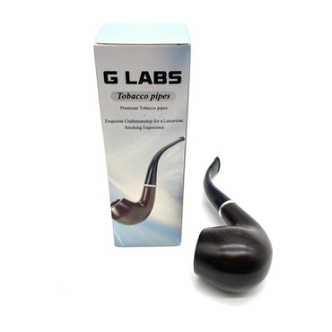 GLABS Tobacco pipes-Classic Wooden Smoking Pipe for Enthusiasts, Durable Briar Wood Design with Smooth Finish, Elegant Gift Idea for Pipe Smokers, Traditional Style