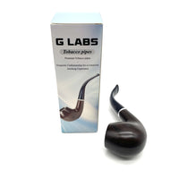 GLABS Tobacco pipes-Classic Wooden Smoking Pipe for Enthusiasts, Durable Briar Wood Design with Smooth Finish, Elegant Gift Idea for Pipe Smokers, Traditional Style