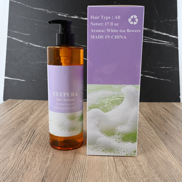CUEPURA White Tea Scent Shampoo Gentle Cleansing Nourishing Hair Refreshing Fragrance