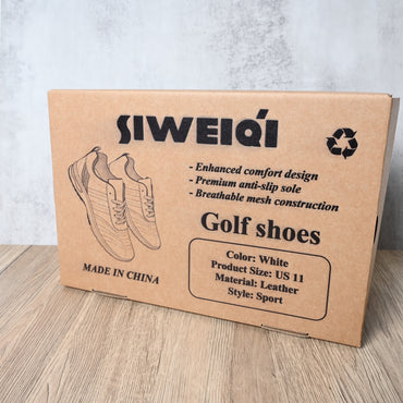 SIWEIQI Men's Breathable Golf Shoes Lightweight Athletic Sneakers with Slip-Resistant Sole