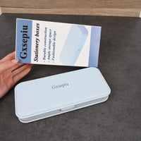 Gxsepiu Light Blue Pencil Case Durable & Stylish Stationery Box for School, Office