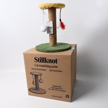 Stillknot Natural Sisal Cat Scratching Post Tower Furniture Cat Exercise Activity Center For Indoor Cats With Stable Base