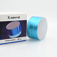 X-nnevat Wireless Speakers - Compact and Stylish Metal Mini Bluetooth Speaker in Blue for On-the-Go Audio Enjoyment