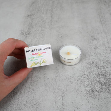 NOTES FOR LATER Jasmine Scented Tea Light Candles Floral Aromatherapy Candle Set for Relaxation & Home Decor