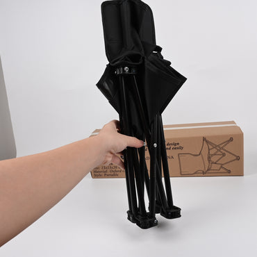 JMJJWEI Portable Outdoor Folding Chairs Medium Black Lightweight Chairs for Camping & Art