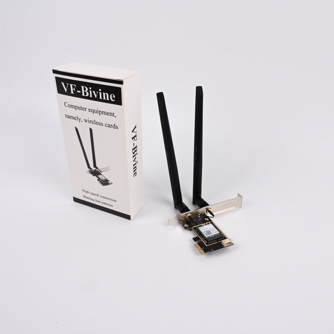 VF-Bivine High-Speed Computer Equipment, Namely, Wireless Cards PCIe WiFi Bluetooth Network Adapter For Desktop PC