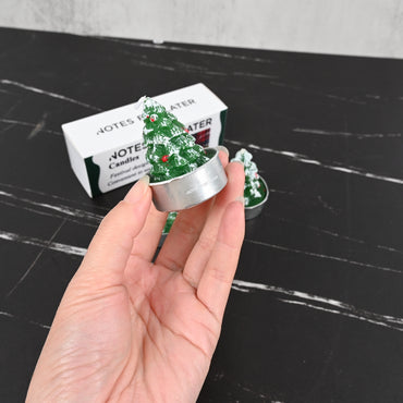 NOTES FOR LATER Christmas Tree Candles Festive Holiday Decorative Candles Green Scented Candles for Christmas Decor & Gift