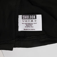 SHULOOK Classic Black Long Sleeve Shirt for Men Medium Cotton Comfort Fit Versatile Style