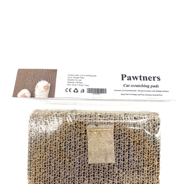 Pawtners Cat scratching pads Straight Plate AB Flute Corrugated Cardboard 21 * 21 * 4Cm Furniture Protector Cat Scratching Pads