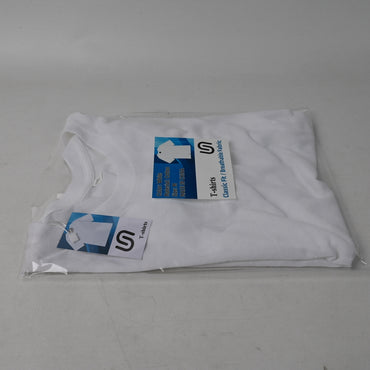 图形 White Cotton T-shirts Classic Fit Breathable Machine Washable for Everyday Wear