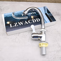 LZWACDD Modern Single Cold Water Kitchen Sink Faucets Stainless Steel  Bathroom Laundry Utility Room Basin Tap