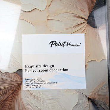 PaintMoment Art Prints Cream Abstract Geometric Art Print Soft Shapes Neutral Palette Warm Elegant for Living Room Entryway and Hallway