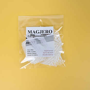 MAGJERO Decorative Lace Trim for Clothing, Edging, and Crafts, Soft Durable Lace Trim for DIY Garments and Home Décor