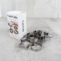 VuloVulo Stainless Steel Cookery Moulds Durable Baking & Cooking Molds for Kitchen, Easy Clean Lightweight