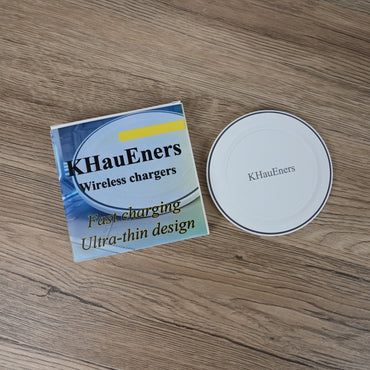 KHauEners Ultra-Thin 15W Fast Wireless Charger  Qi-Certified Wireless Chargers Slim Fast Charging Pad