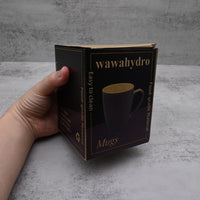 wawahydro Premium Ceramic Mugs: Elegant Purple Drum-Shaped Design for Coffee and Tea Enthusiasts
