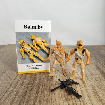 Baimiby Deluxe Toys Action Figure Playset - Realistic Soldier Figures for Boys & Girls