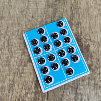 WMWQ Elegant Black Metal Button - 0.4 inch Round, Durable and Stylish