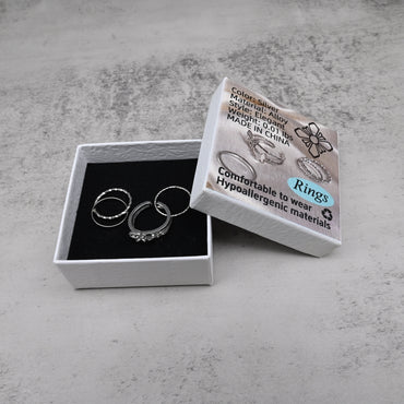 Elegant Rings Adjustable Sweet Fade Resistant Light Luxury Minimalist Style Ring Set for Women