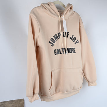 COM STAR Kids' Beige Hooded Sweatshirt Pullover - Children's Soft Fleece-Lined Hoodie for Boys and Girls