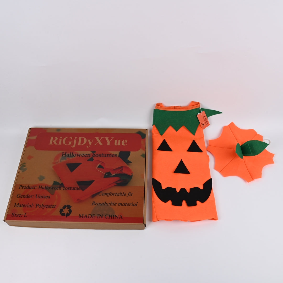 RiGjDyXYue Premium Deluxe Orange Halloween Costumes Spooky Festival Dress Series