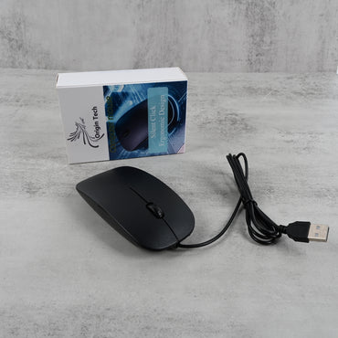 Origin Tech Computer Mouse Black Flat Style Sleek Design Comfortable Precise Navigation for Daily Use and Gaming
