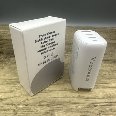 Veecoona High-Performance 65W GaN Mobile Phone Chargers - Ultra-Compact Design for Fast Charging