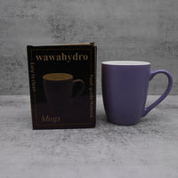 wawahydro Premium Ceramic Mugs: Elegant Purple Drum-Shaped Design for Coffee and Tea Enthusiasts