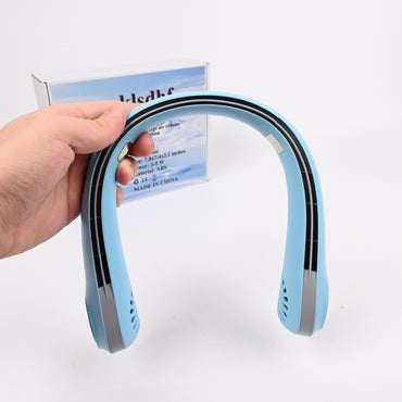 klsdhf Blue Neck Hanging Bladeless Wearable Electric Fans with USB Charging