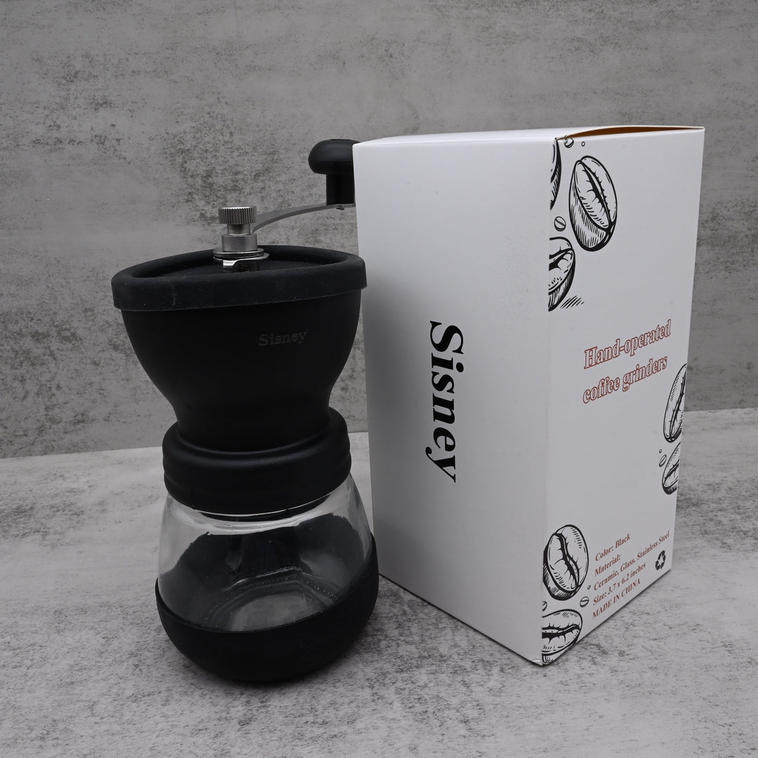Sisney Premium Hand-Operated Coffee Grinders - Ceramic Burr Manual Coffee Mill with Adjustable Settings